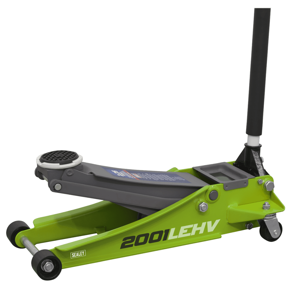 Trolley Jack 2tonne Low Entry Rocket Lift Hi-Vis Green Model No.-21717