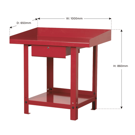 Sealey Workbench Steel 1mtr with 1 Drawer Model No-AP1010