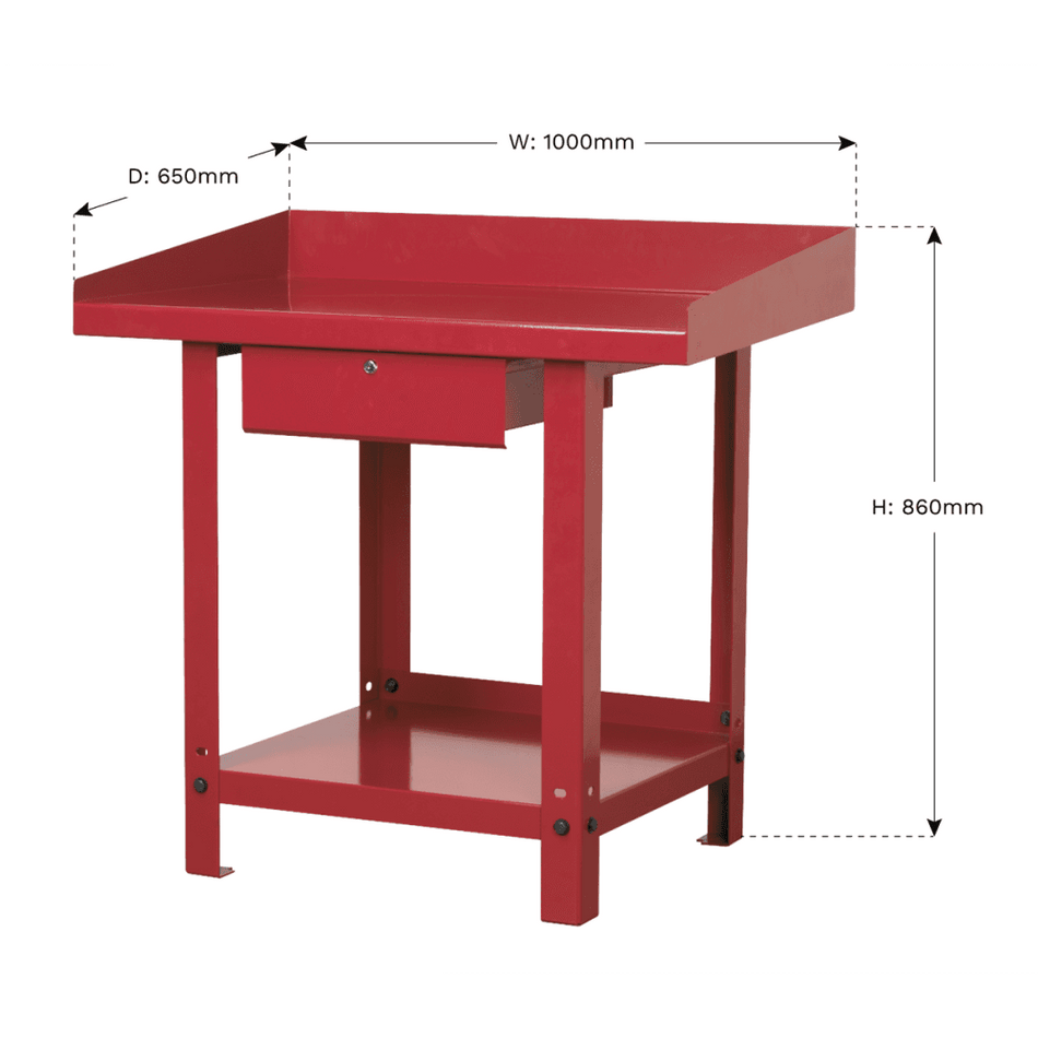 Sealey Workbench Steel 1mtr with 1 Drawer Model No-AP1010