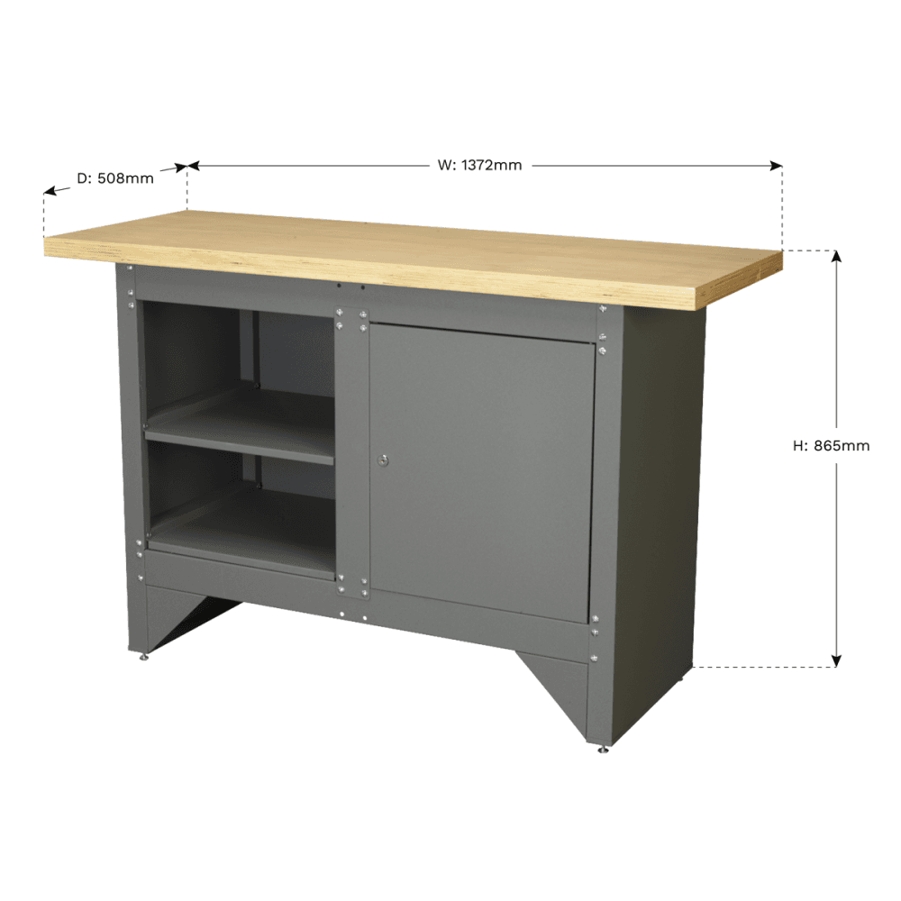 Sealey Workbench with Cupboard Heavy-Duty Model No-AP2010