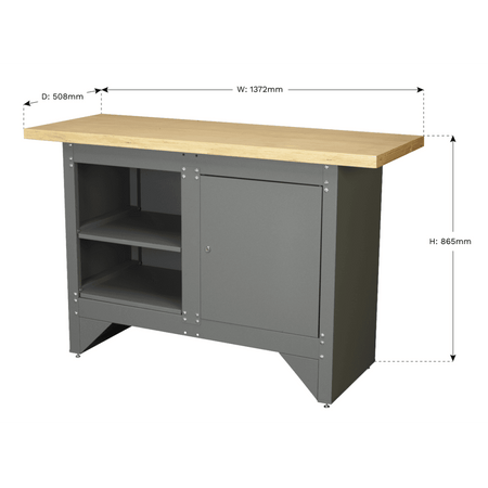 Sealey Workbench with Cupboard Heavy-Duty Model No-AP2010