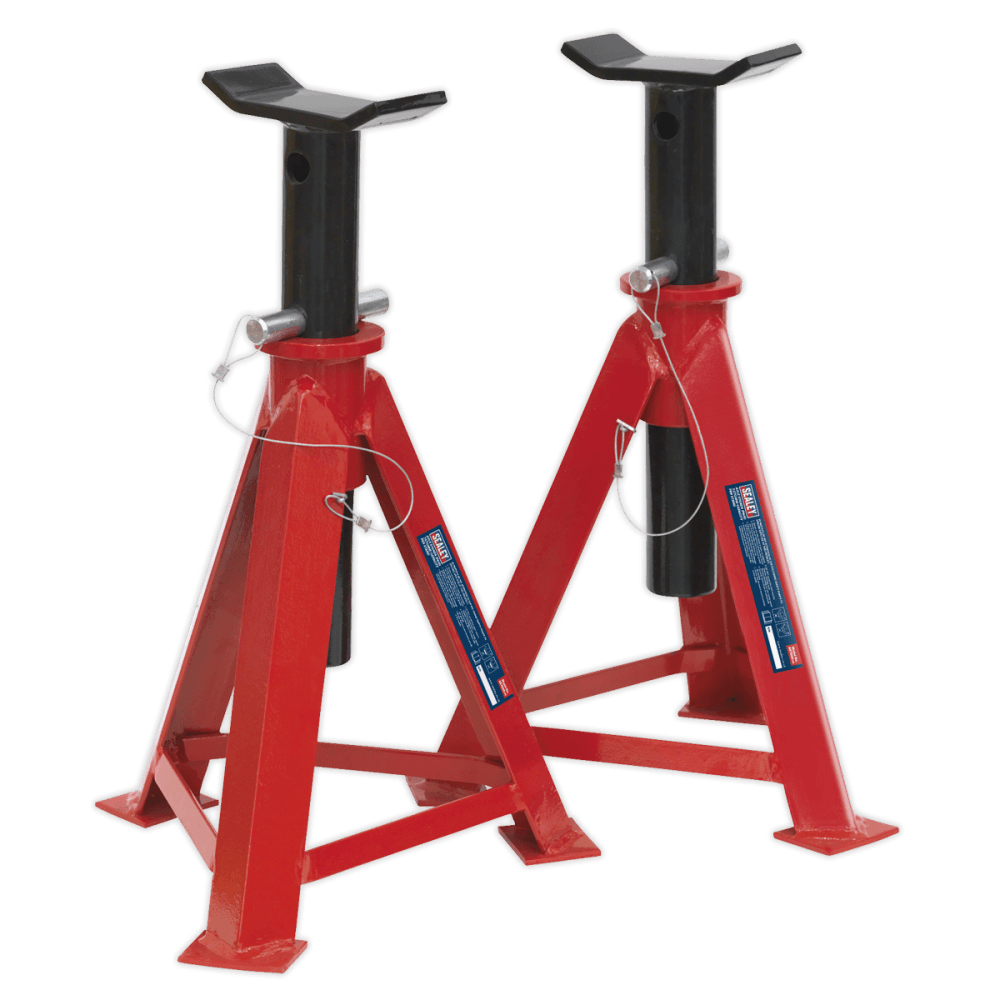 Sealey Axle Stands 7.5tonne Capacity per Stand 15tonne per Pair Medium Height Model No-AS7500