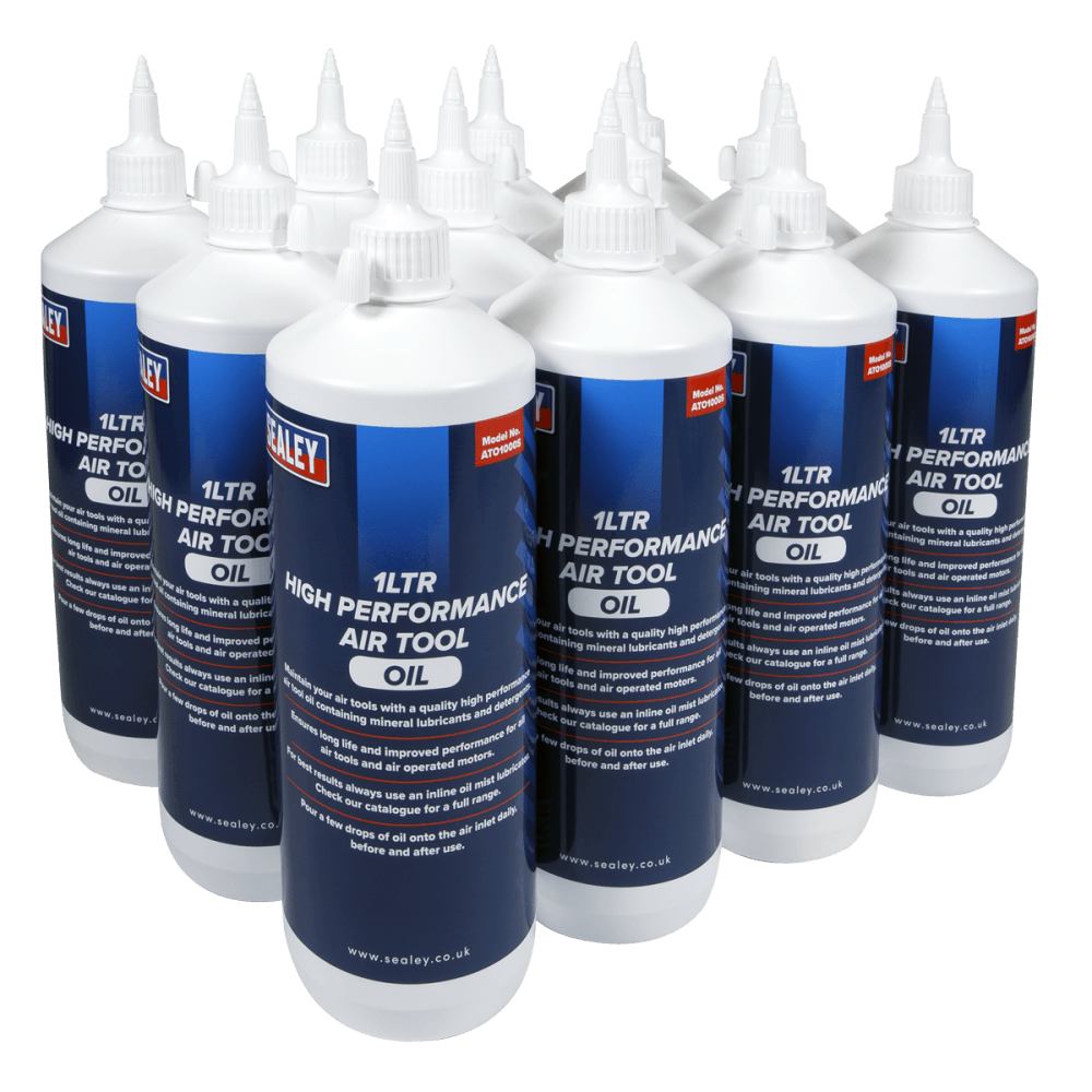 Sealey Air Tool Oil 1ltr Pack of 12 Model No-ATO/1000