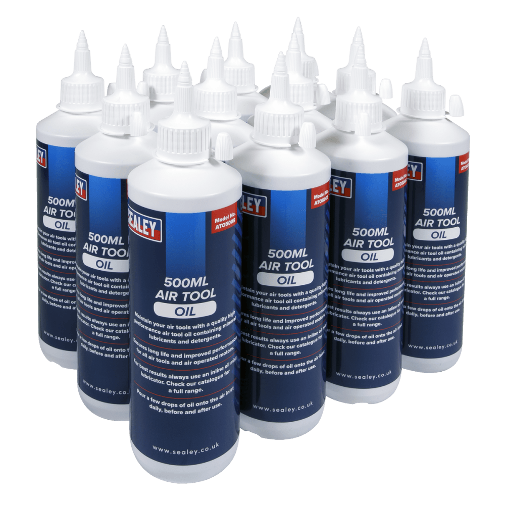 Sealey Air Tool Oil 500ml Pack of 12 Model No-ATO/500