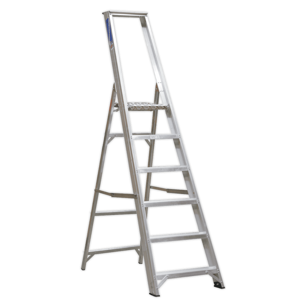 Sealey Aluminium Step Ladder 6-Tread Industrial BS 2037/1 Model No-AXL6
