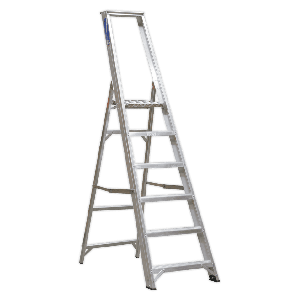 Sealey Aluminium Step Ladder 6-Tread Industrial BS 2037/1 Model No-AXL6