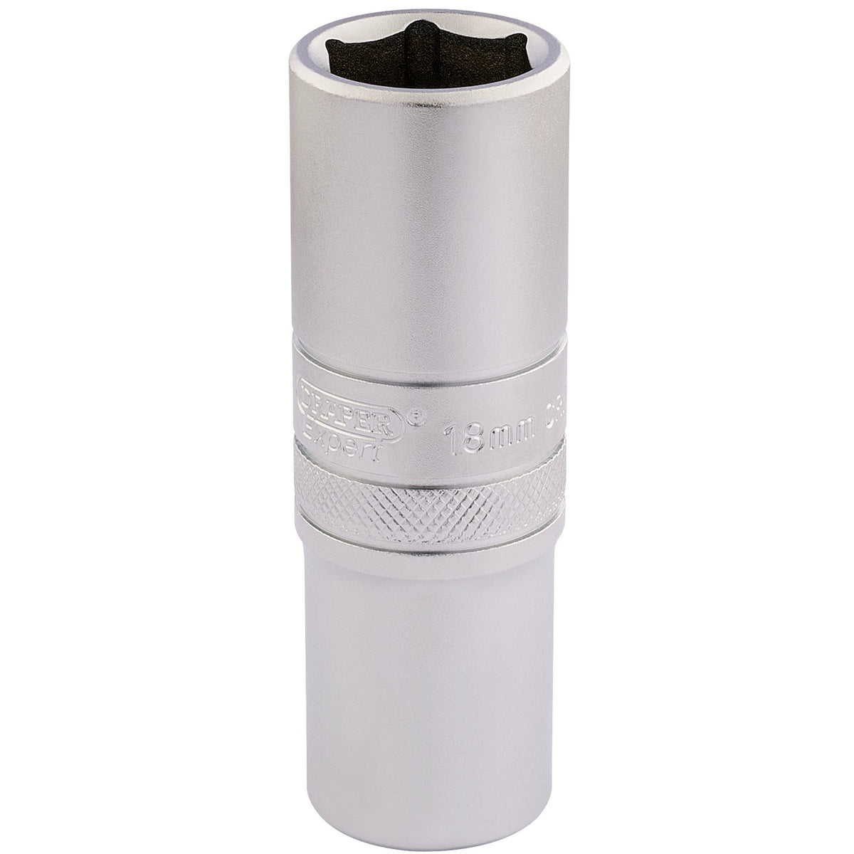 DRAPER 1/2" Square Drive 6 Point Metric Deep Socket (18mm): Model No. HT-MM/MS