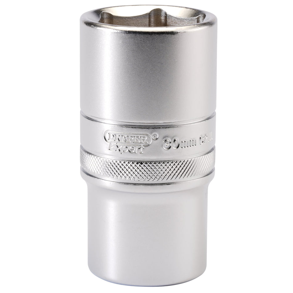 DRAPER 1/2" Square Drive 6 Point Metric Deep Socket (30mm): Model No. HT-MM/MS
