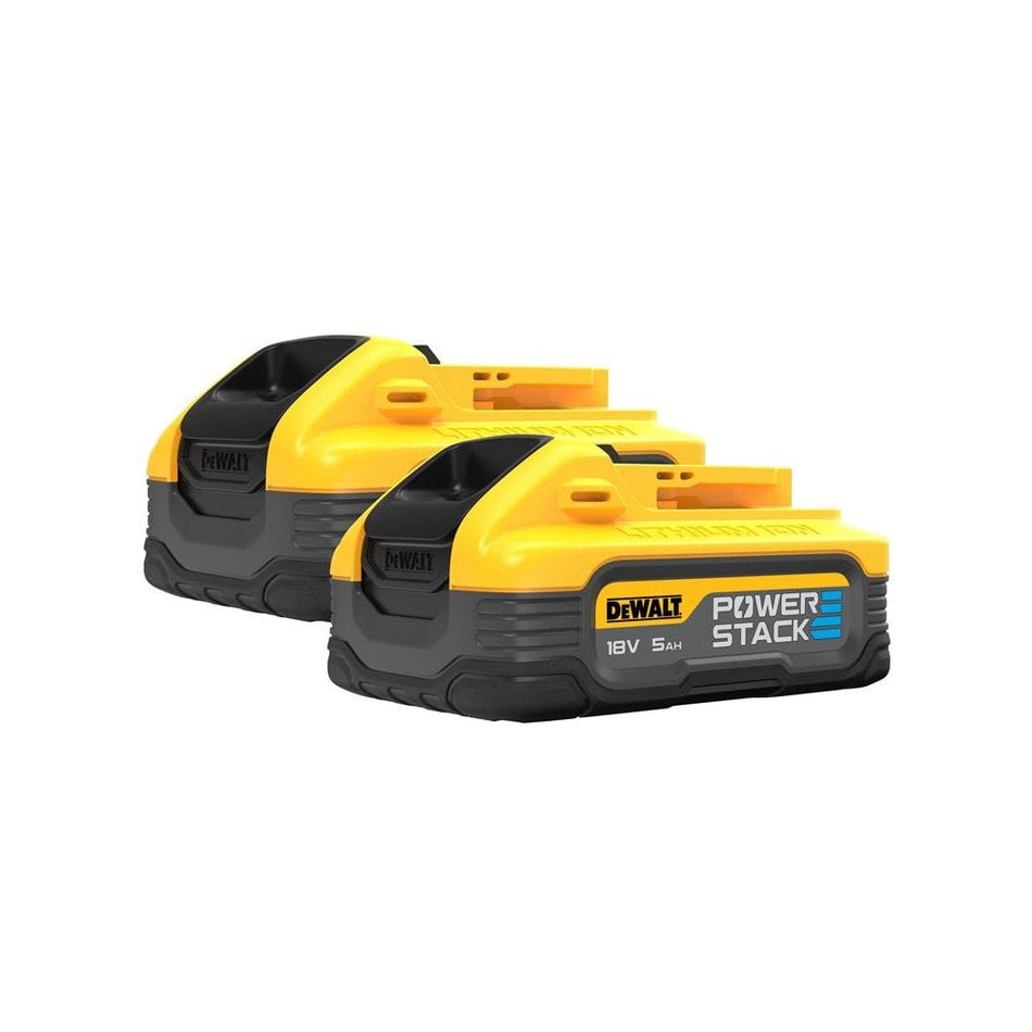 DEWALT DCBP518H2 POWERSTACK? Slide Battery Twin Pack 18V 5.0Ah Li-ion