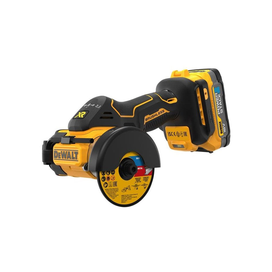 DEWALT DCS438E2T XR BL Cut Off Tool 18V 2 x POWERSTACK? Li-ion