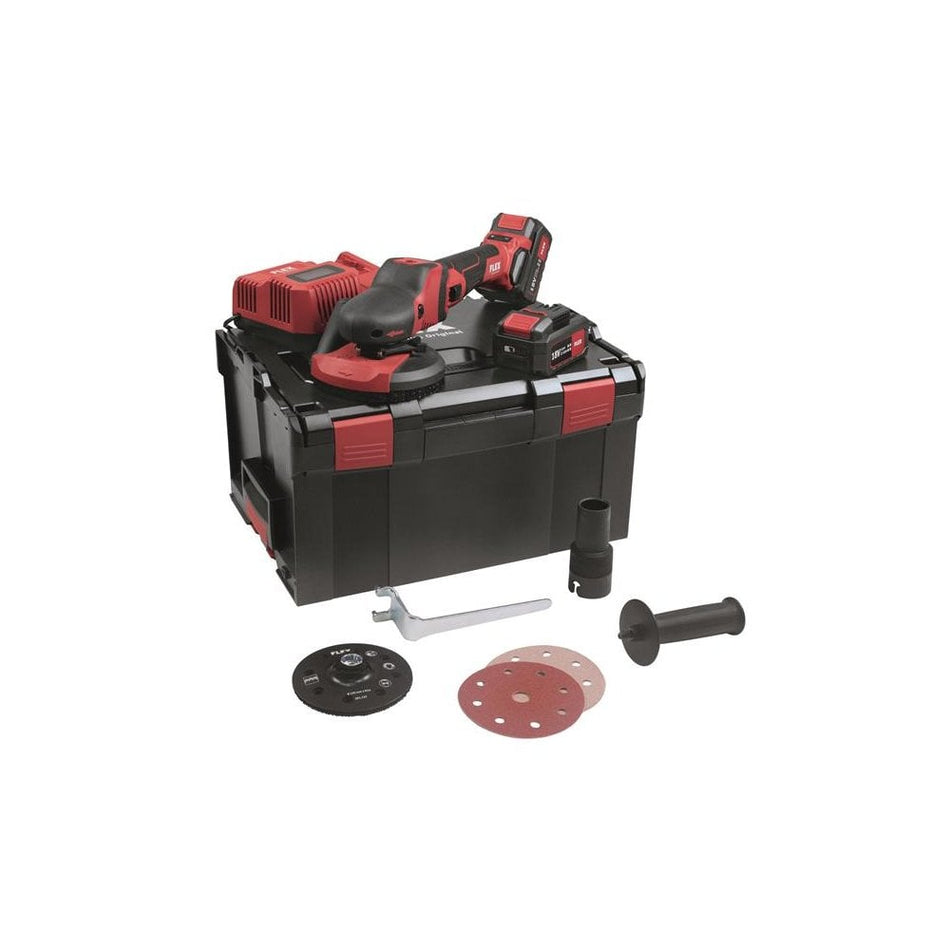 Flex Power Tools SE 125 18.0-EC/5.0 Set SUPRAFLEX Sander 18V 2 x 5.0Ah Li-ion