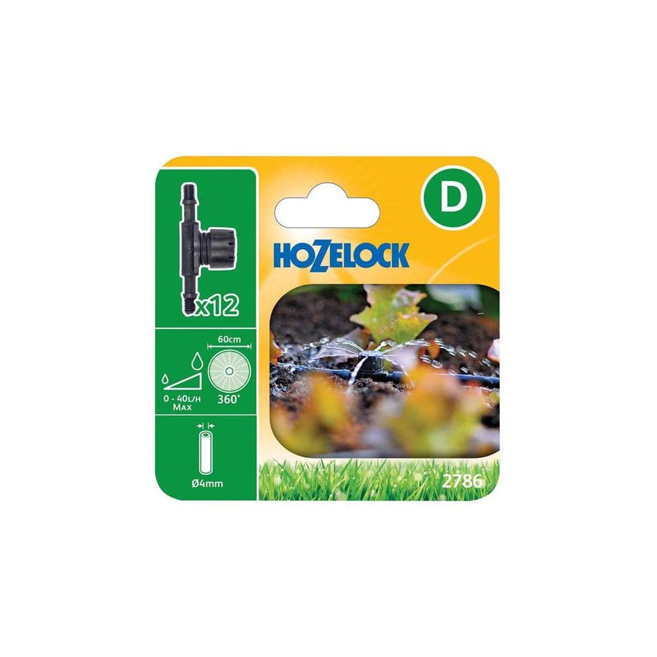 Hozelock 2786 In Line Adjustable Mini Sprinkler 4mm (Pack 12)