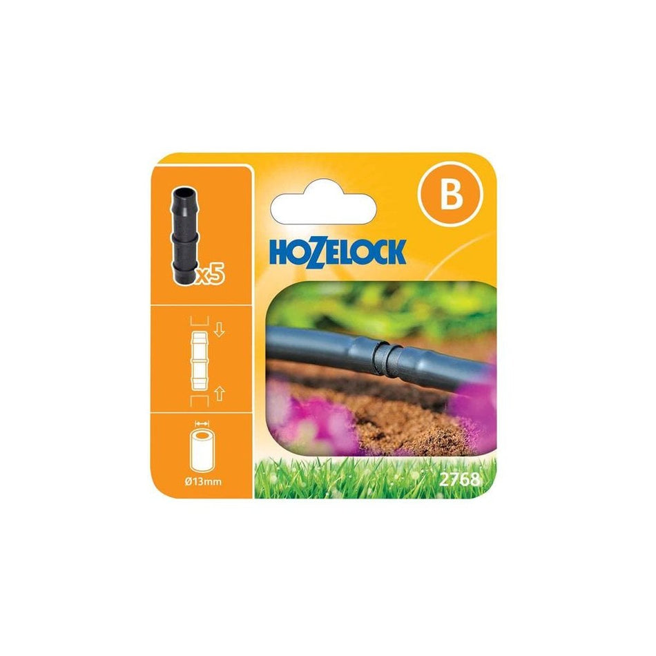 Hozelock 2768 Straight Connector 13mm (Pack 5)