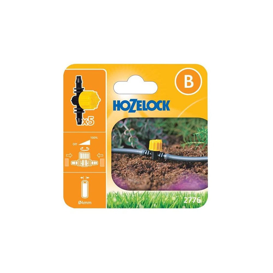 Hozelock 2776 Flow Control Valve 4mm (5 Pack)