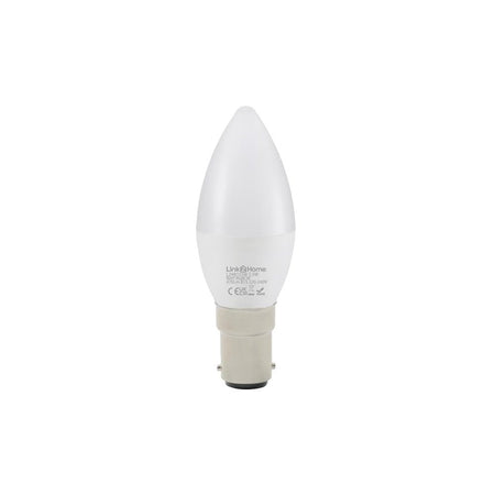 Link2Home Wi-Fi LED SBC (B15) Opal Candle Dimmable Bulb, White + RGB 470 lm 5.5W