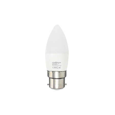 Link2Home Wi-Fi LED BC (B22) Opal Candle Dimmable Bulb, White + RGB 470 lm 5.5W