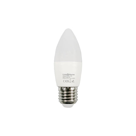 Link2Home Wi-Fi LED ES (E27) Opal Candle Dimmable Bulb, White + RGB 470 lm 5.5W