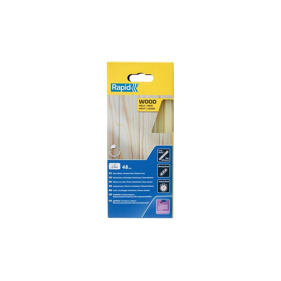 Rapid Wood Glue Sticks 12 x 190mm (Pack 48)