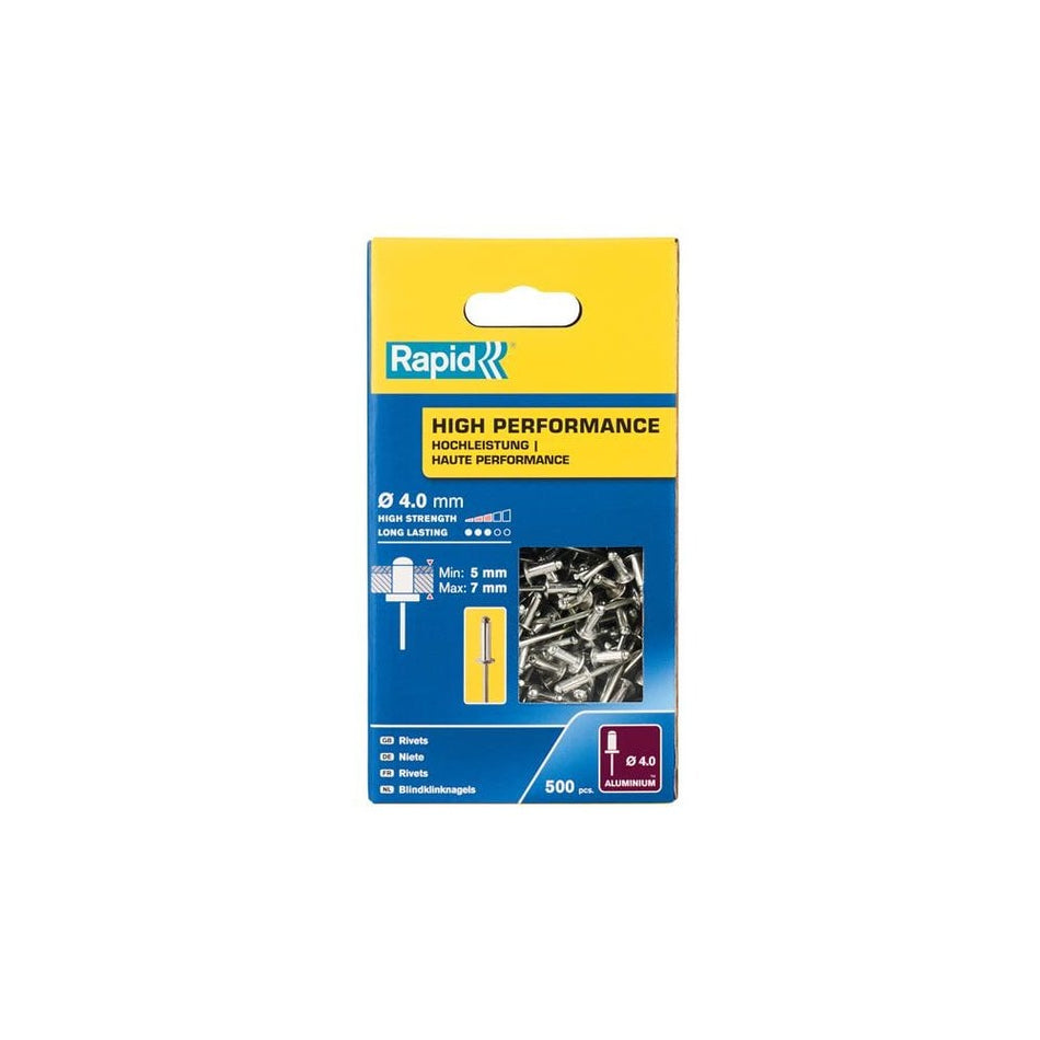Rapid High Performance Rivets 4 x 10mm (Box 500)