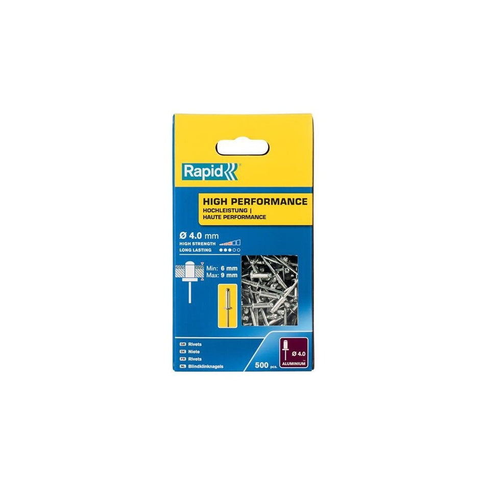 Rapid High Performance Rivets 4 x 12mm (Box 500)