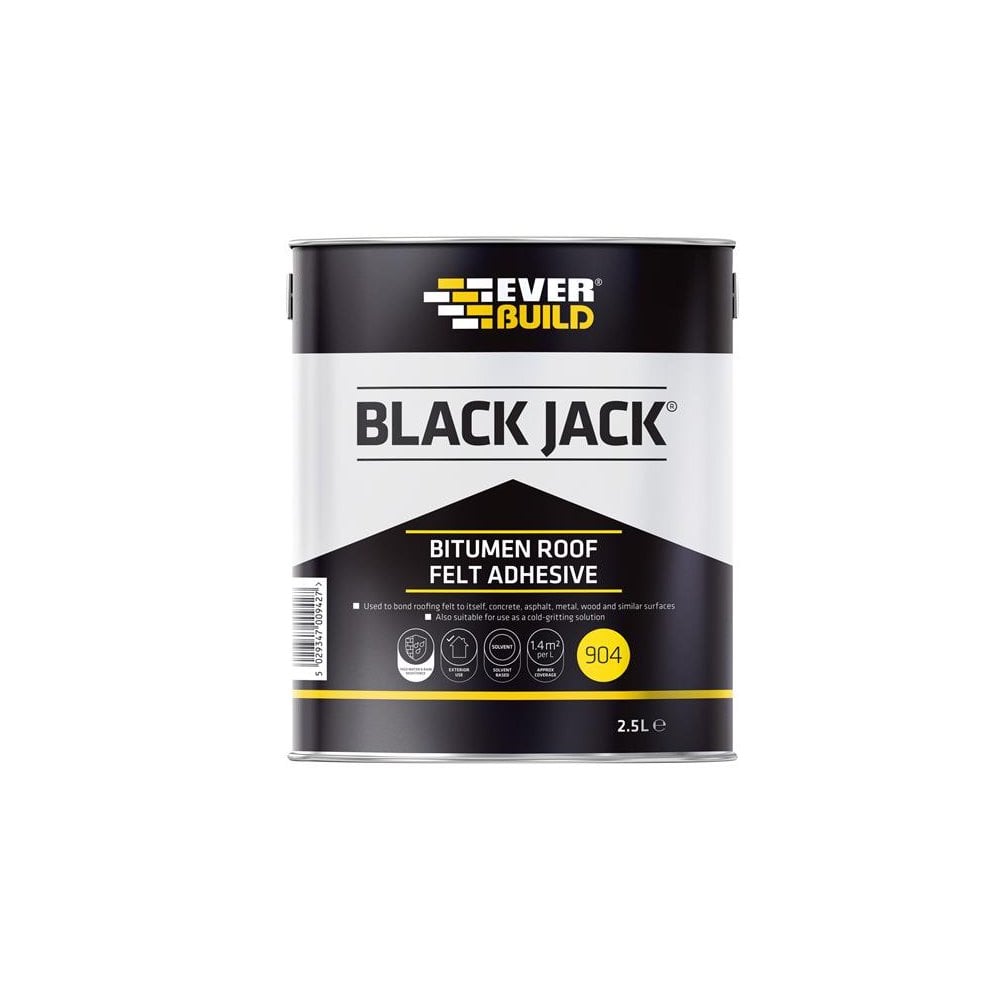Everbuild Black Jack© 904 Bitumen Roof Felt Adhesive 2.5 litre