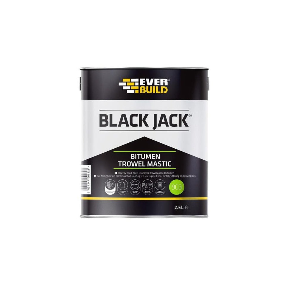Everbuild Black Jack© 903 Bitumen Trowel Mastic 2.5 litre