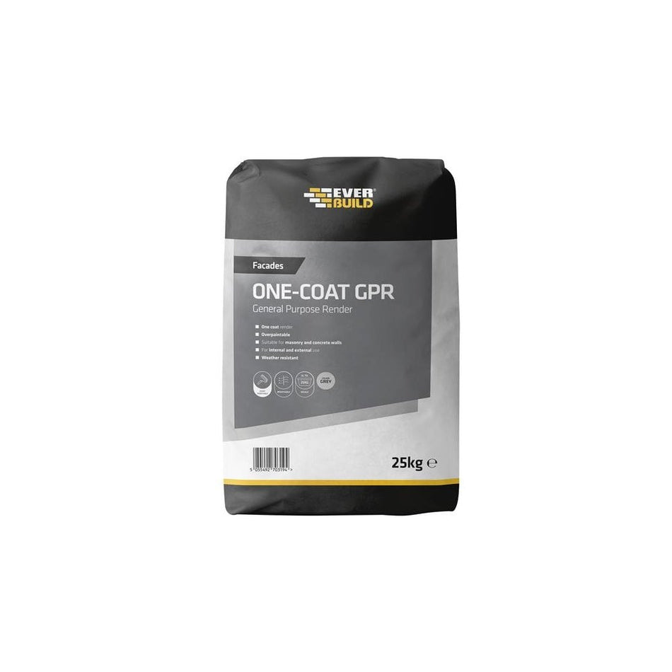 Everbuild One-Coat General Purpose Render Grey 25kg