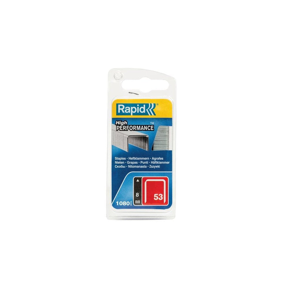 Rapid 53/8B 8mm Galvanised Staples (Pack 1080)
