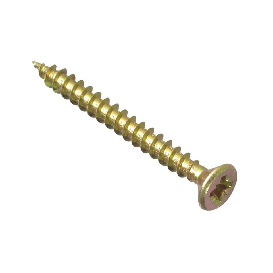 ForgeFix Multi-Purpose Pozi Compatible Screw CSK ST ZYP 4.0 x 40mm Tub 1200