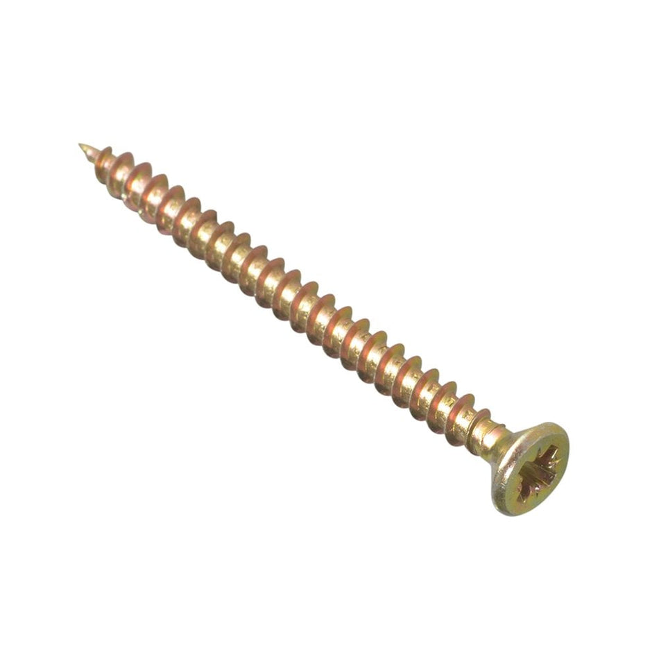 ForgeFix Multi-Purpose Pozi Compatible Screw CSK ST ZYP 4.0 x 50mm Tub 900