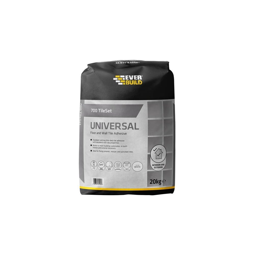 Everbuild 700 TileSet Universal Grey 20kg