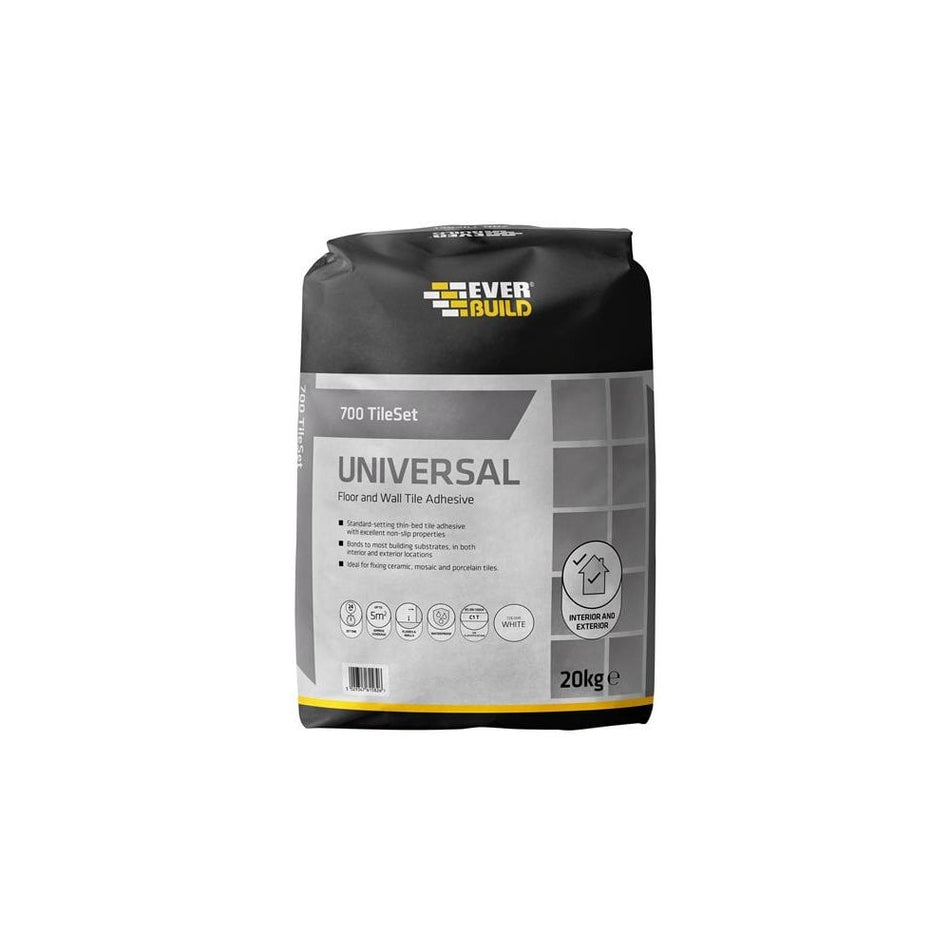 Everbuild 700 TileSet Universal Grey 20kg
