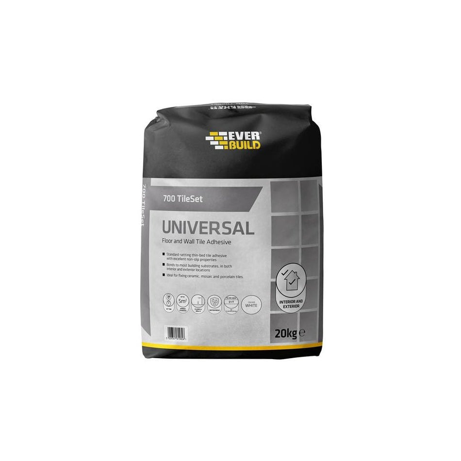Everbuild 700 TileSet Universal White 20kg