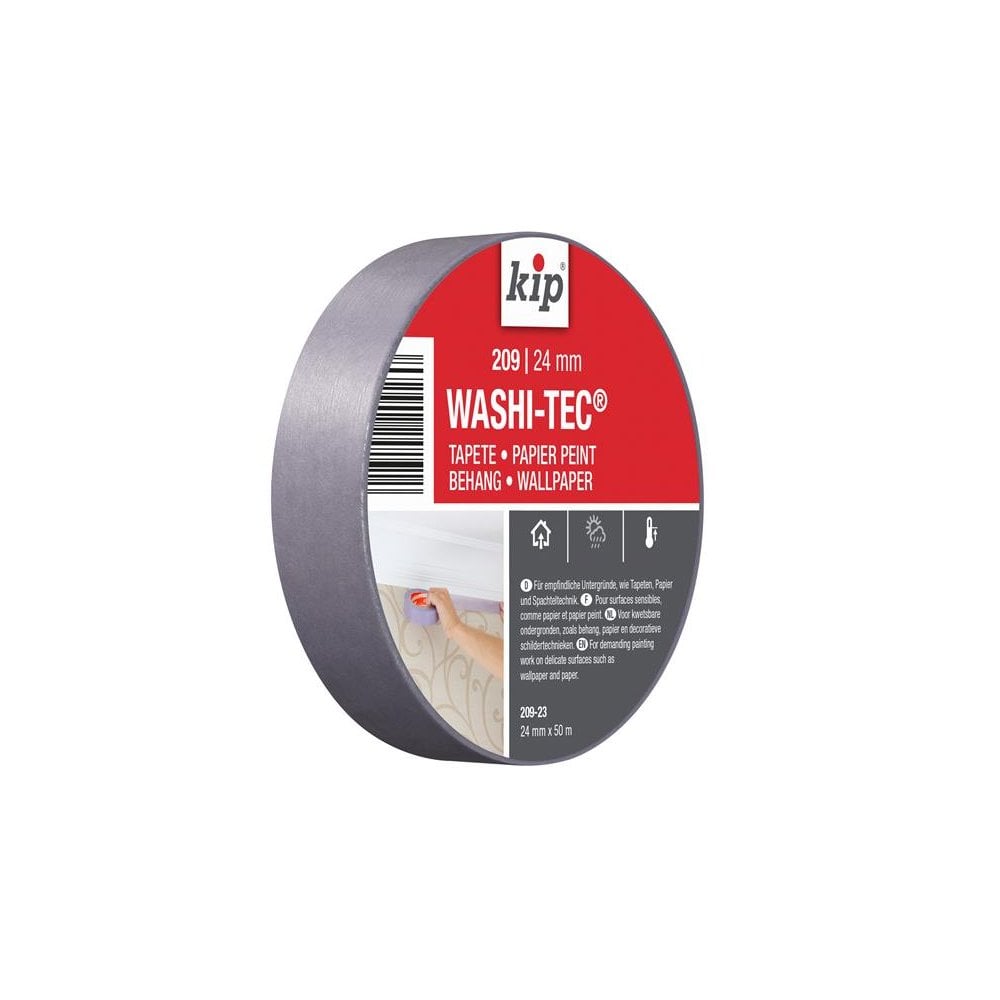 kip© 209 Premium Low Tack WASHI-TEC© Masking Tape 24mm x 50m