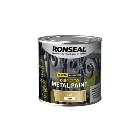 Ronseal Direct to Metal Paint Gold Satin 250ml