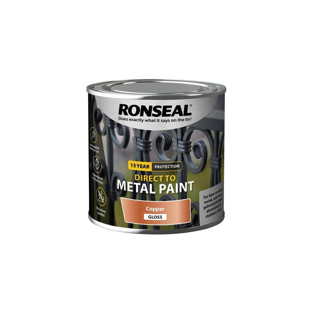 Ronseal Direct to Metal Paint Copper Gloss 250ml