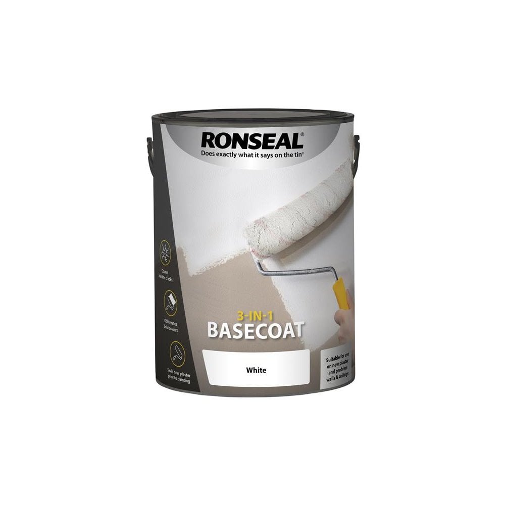 Ronseal 3-in-1 Basecoat White 5 litre