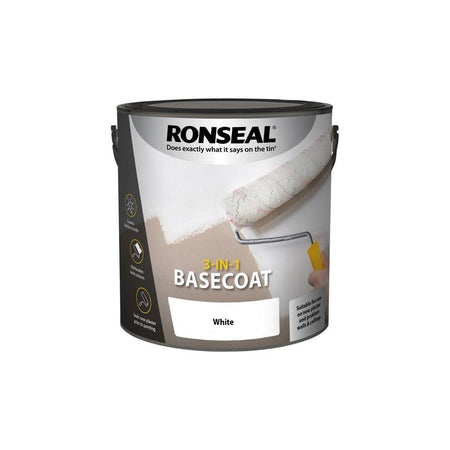 Ronseal 3-in-1 Basecoat White 2.5 litre