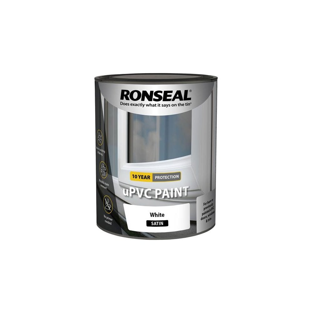 Ronseal uPVC Paint White Satin 750ml