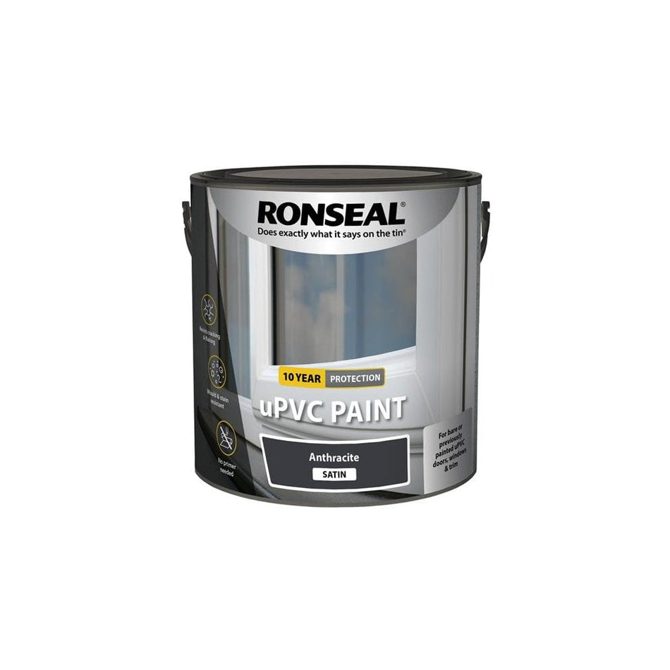 Ronseal uPVC Paint Anthracite Satin 2.5 litre