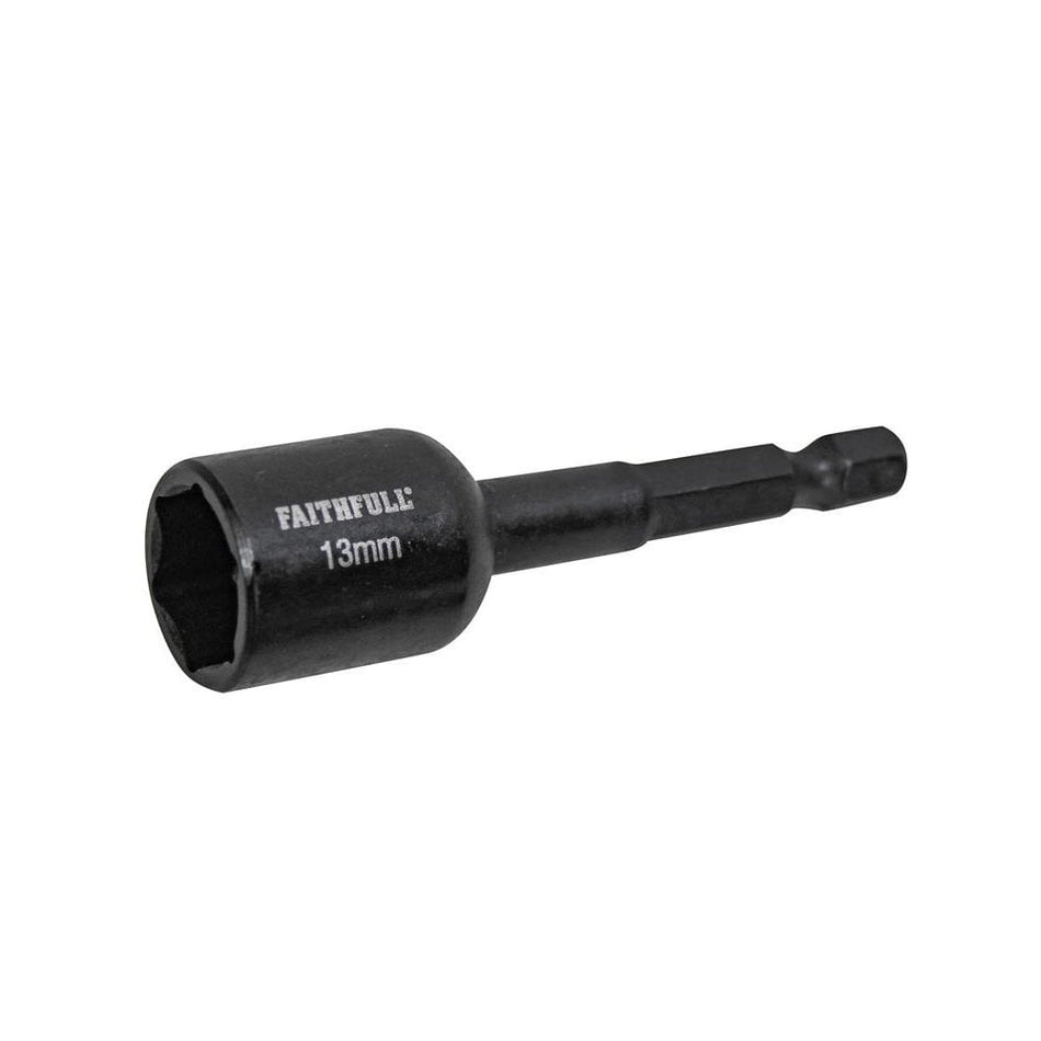 Faithfull Magnetic Impact Nut Driver 13mm x 1/4in Hex