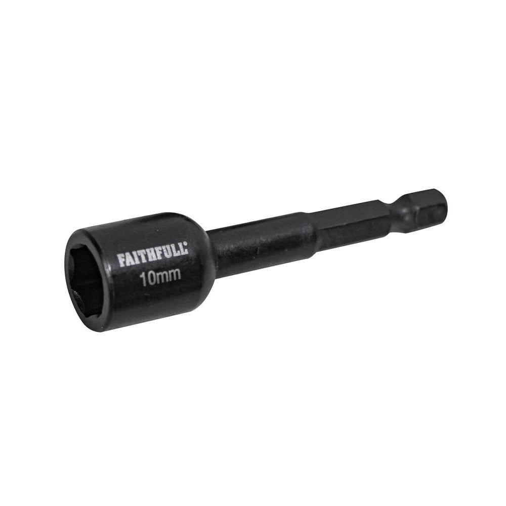 Faithfull Magnetic Impact Nut Driver 10mm x 1/4in Hex