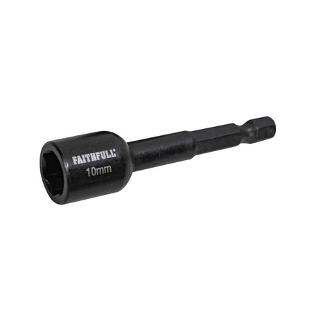 Faithfull Magnetic Impact Nut Driver 10mm x 1/4in Hex