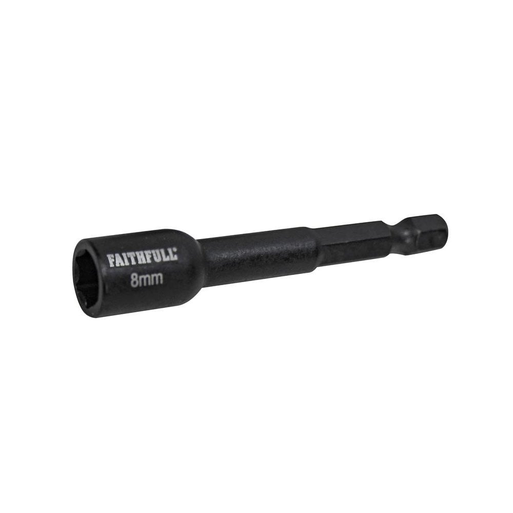 Faithfull Magnetic Impact Nut Driver 8mm x 1/4in Hex