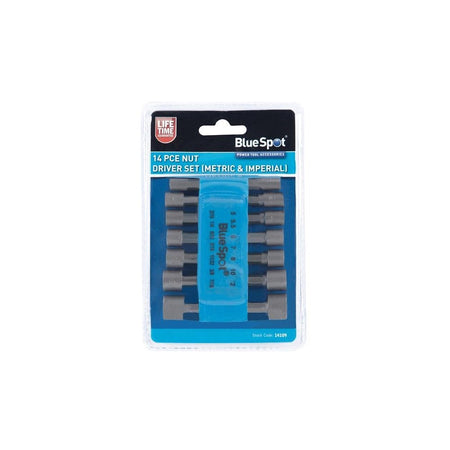 BlueSpot Tools Metric & Imperial Nut Driver Set, 14 Piece