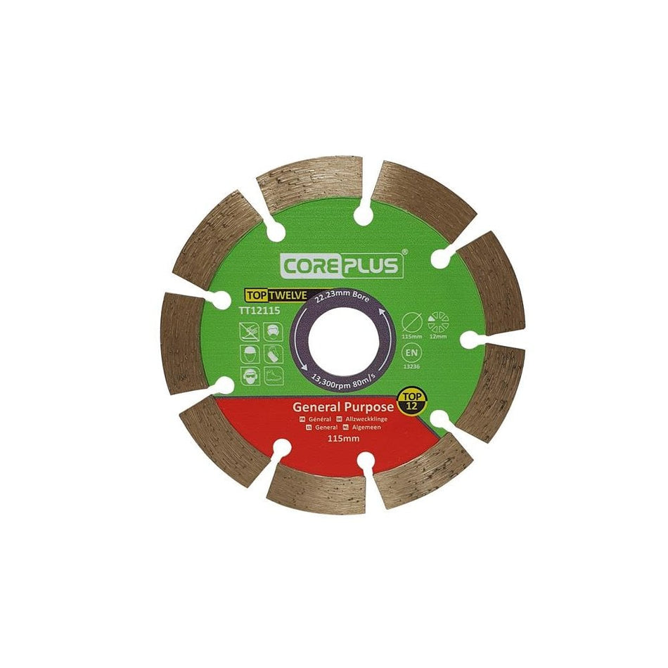 CorePlus Top Twelve General Purpose Diamond Blade 115mm