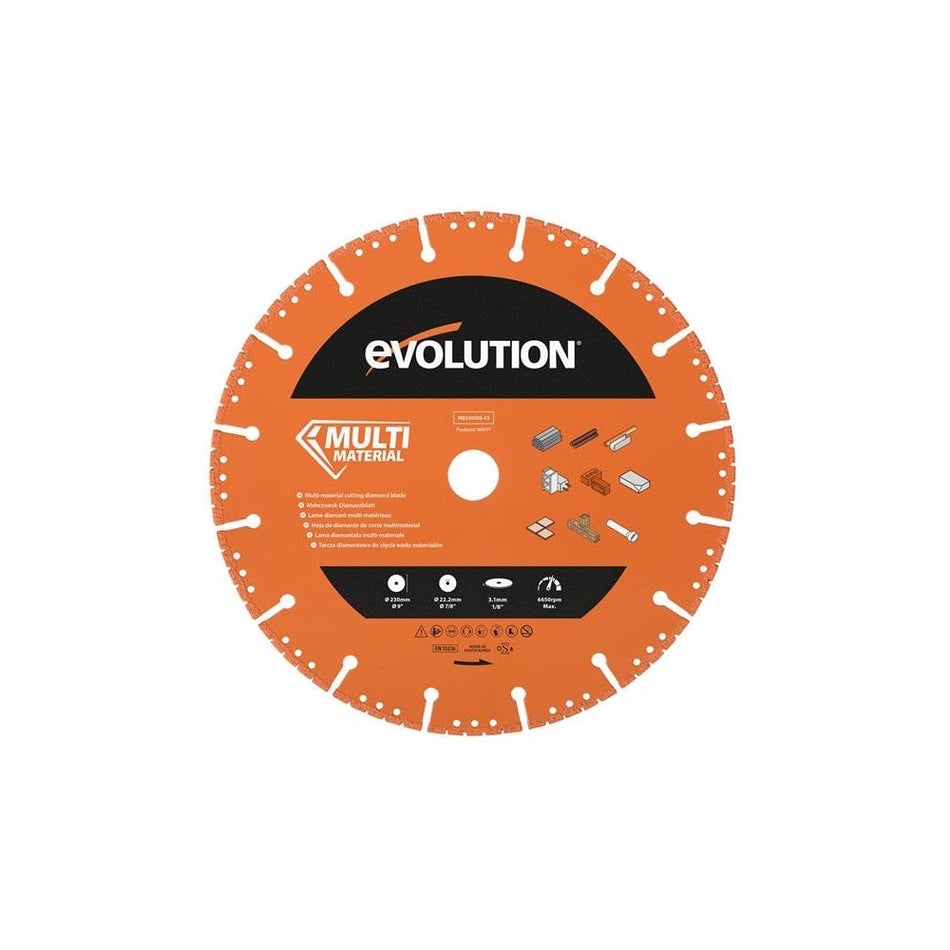 Evolution Multi-Material Diamond Demolition Disc Cutter Blade 230 x 22.2mm