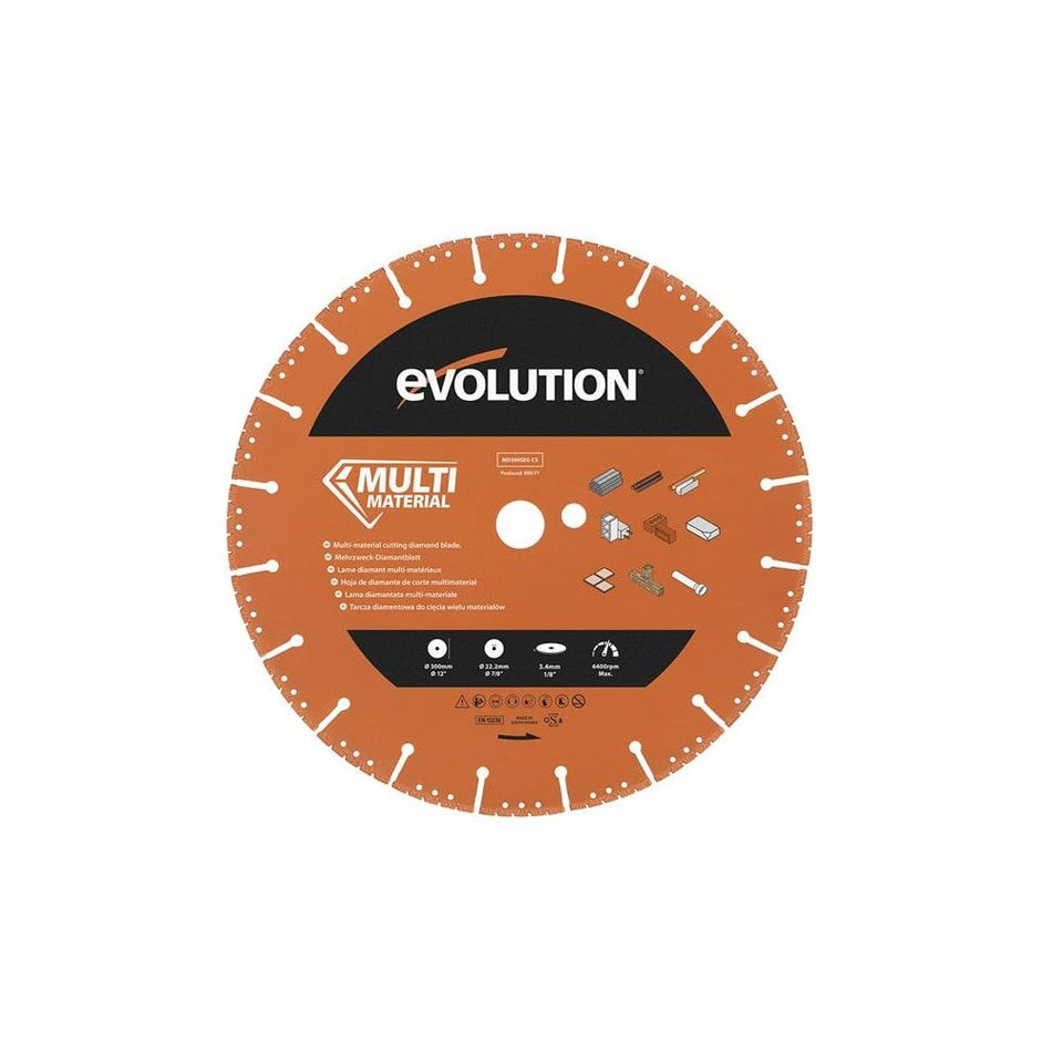 Evolution Multi-Material Diamond Demolition Disc Cutter Blade 300 x 22.2mm