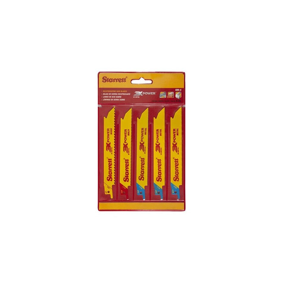 Starrett SB6-A Reciprocating Blade Kit (Pack 5)