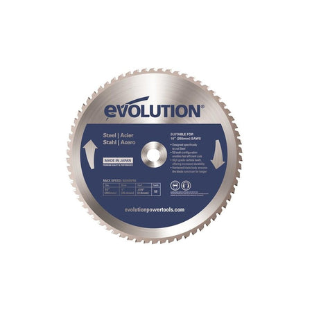 Evolution Mild Steel Cutting Mitre Saw Blade 255 x 25.4mm x 52T